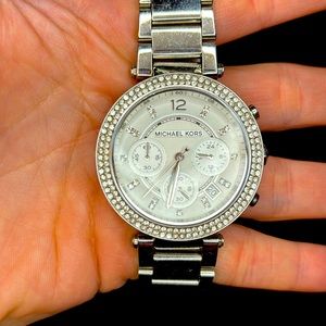 Michael Kors Crystal Steel Watch